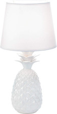 Pineapple Topped Table Lamps White 