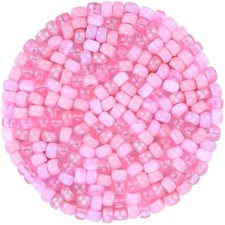 Plastic Pony Beads for Jewelry Making, 1200 Pieces, Multi-Color, 0.35