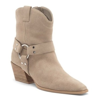 Open Edit Size 6.5 Taupe Suede Western Ankle Boots NEW Booties $130 Enzo Women's