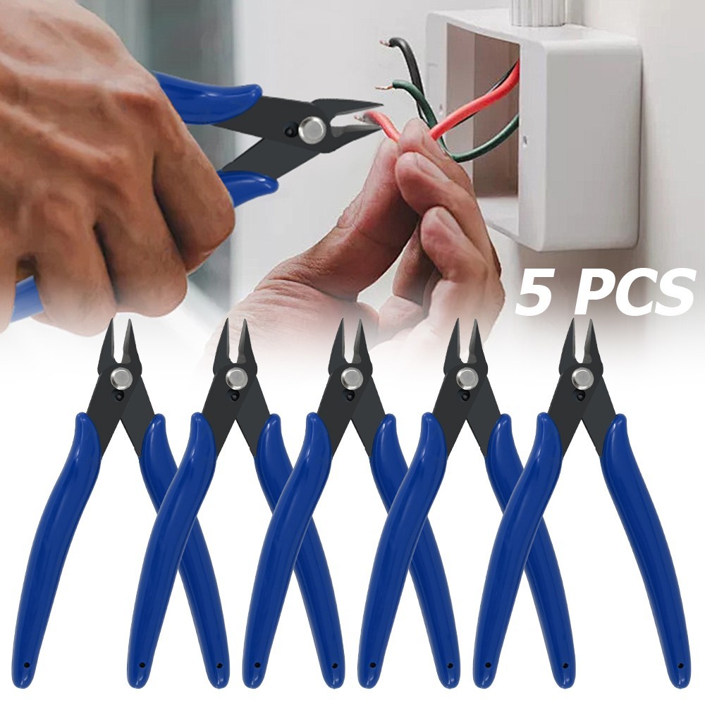 5PCS Plato Model 170 Flush Wire Cable Cutter Cutting Snips Pliers Side DIY Tool
