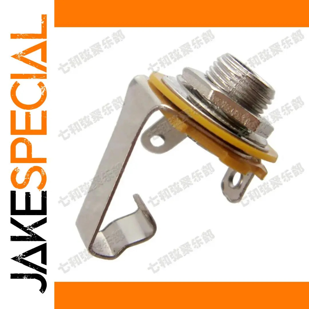 JakeSpecial Chrome Finish Mono Guitar Jack Sockets Set