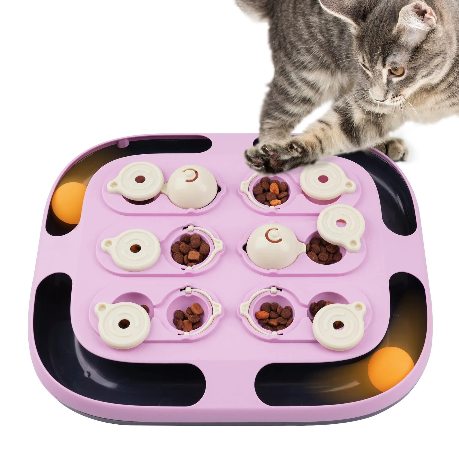 LACCEN Cat Puzzle Toy, 2 in 1 Interactive Cat Toys with Track Ball, Mental Stimu
Opens in a new wind
