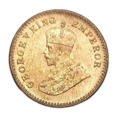1928-C INDIA 1/12 ANNA BRILLIANT UNC RED SMALL COIN KING EMPEROR GEORGE V KM 509