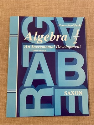 Saxon Algebra 1/2 Homeschool Packet Answer Key