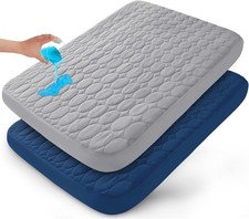 Pack Play Sheets Fitted Quilted Waterproof Protector 2 Pack Playard Mattress