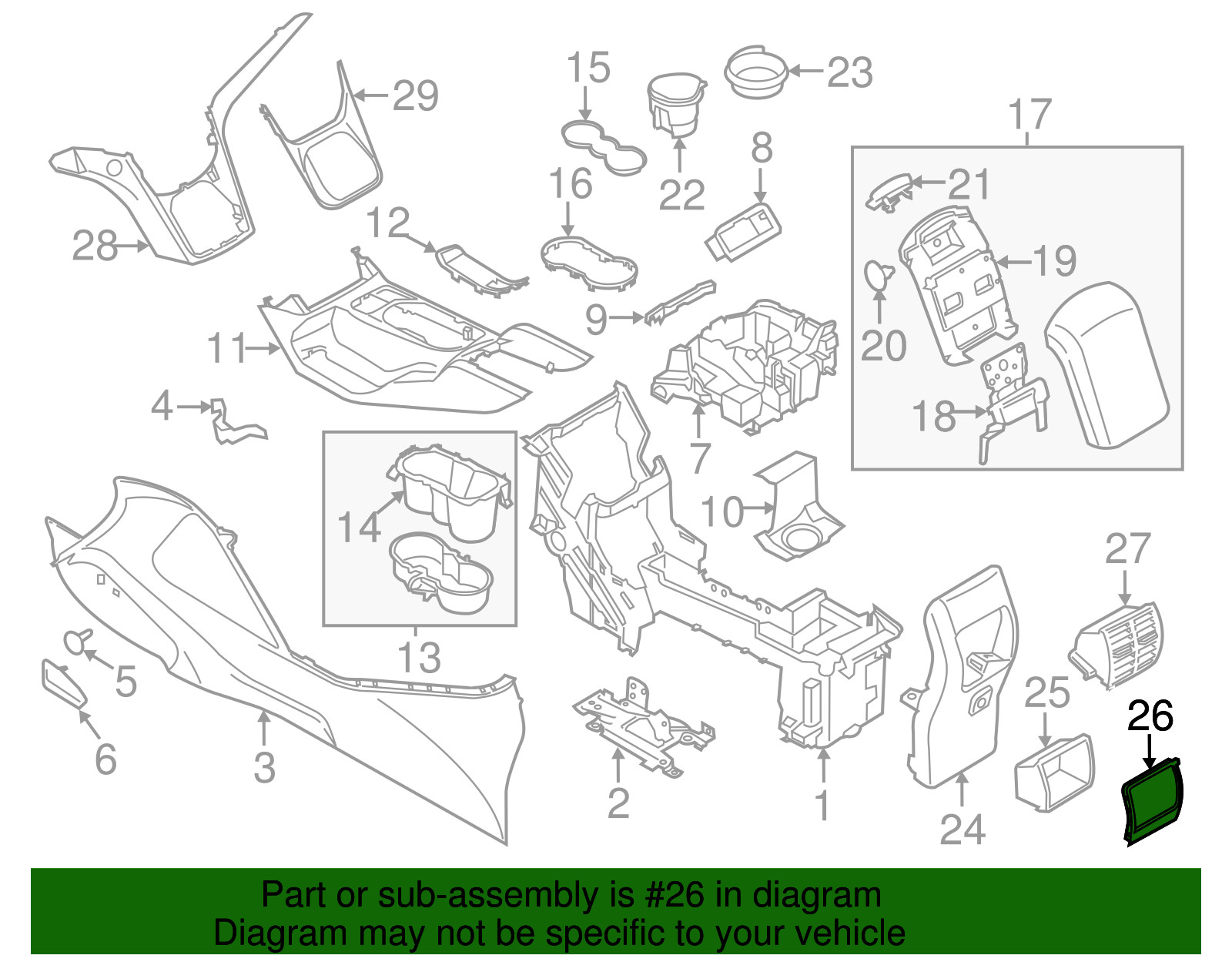 Genuine Ford Storage Box Trim Plate CJ5Z-78044E84-AB