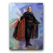 Count Dooku #2 Art Card Limited 42/50 Edward Vela Signed (Movies Characters)