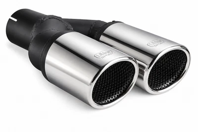 Ulter Sport Double Tube Embout D′Échappement 90mm Déporté Inox Pour 65mm - Photo 1/2
