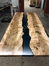 Unique Dining Table Walnut Epoxy Resin Furniture  Home Decor Housewarming Gift