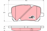 Bremsbelagsatz Scheibenbremse Cotec TRW GDB3315 FüR Toyota Verso Avensis CLM20_