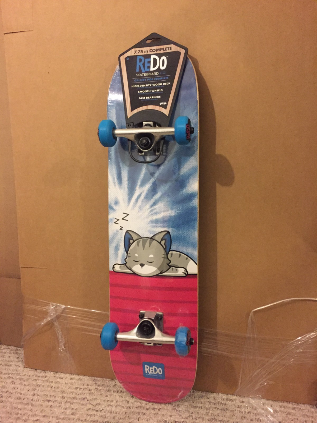 BRAND NEW ReDo 31" Skateboard - Tye Dye Cat Nap