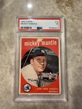 1959 Topps Mickey Mantle New York Yankees #10 PSA 1 PR HOF MLB Baseball Card