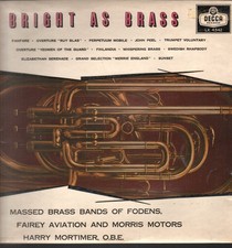 Harry Mortimer Bright As Brass LP vinyl UK Decca 1960 red label issue. Sleeve