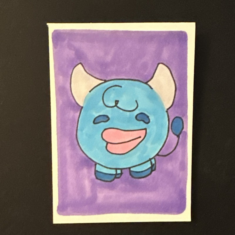 Aceo “Suglyutchi” Original, miniature Drawing, 2.5x3.5in signed by Raven 