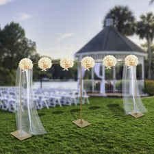 Modern Gold Steel Freestanding Rack Photography Backdrop Stand For Wedding Party