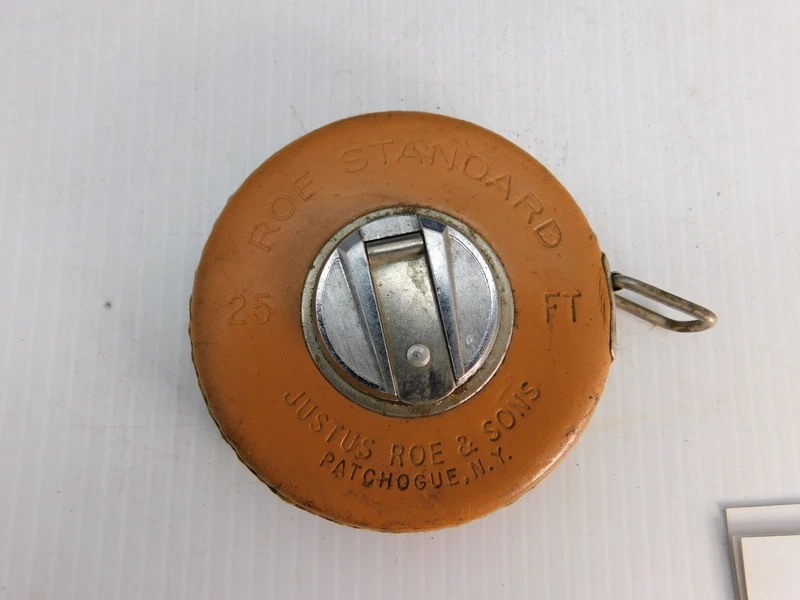 Vintage Justs Roe Sons 25ft Steel Tape Measure