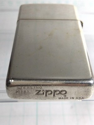 Zippo lighter items 1993 Model Sterling Silver Plain Zippo Zippo lighter items 1993 Model Sterling Silver Plain Zippo