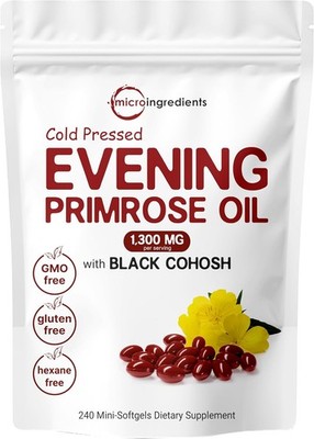 Evening Primrose Oil 1300mg w/ Black Cohost, 240ct