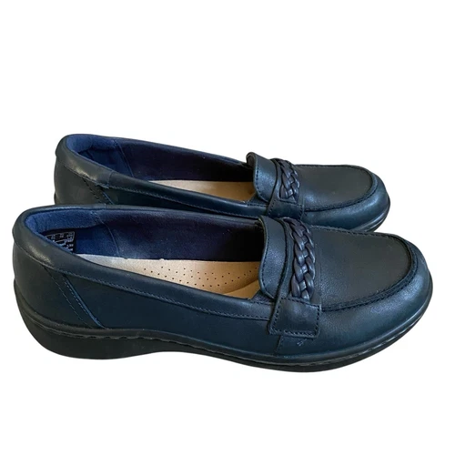 ADIDAS Mocassini Clarks Cora Viola eleganti slip on 7 5 EU 38 pelle navy piatti