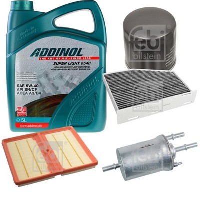 FEBI Inspektionspaket 5L ADDINOL SUPER LIGHT 0540 für VW Caddy Alltrack Kombi