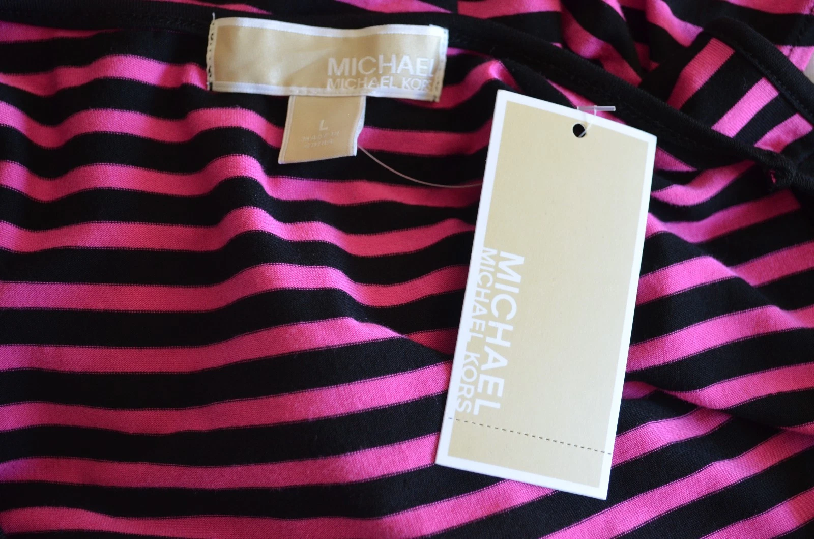 Abito estivo rosa autentico Michael Kors donna taglia L prezzo al pubblico $120