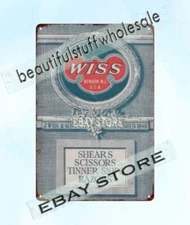 1922 Shears Scissors Tinner Snips Razors mancavegarage metal tin sign decor art