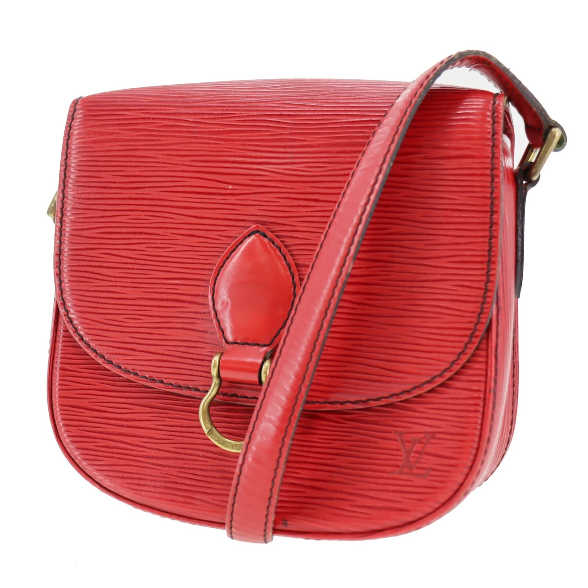 Louis Vuitton Red Epi Leather St. Cloud PM Crossbody Bag with epi leather