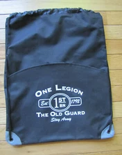 NWOT One Legion The Old Guard Stay Army 1st BN Est 1792 Black Shoulder Cinch Bag