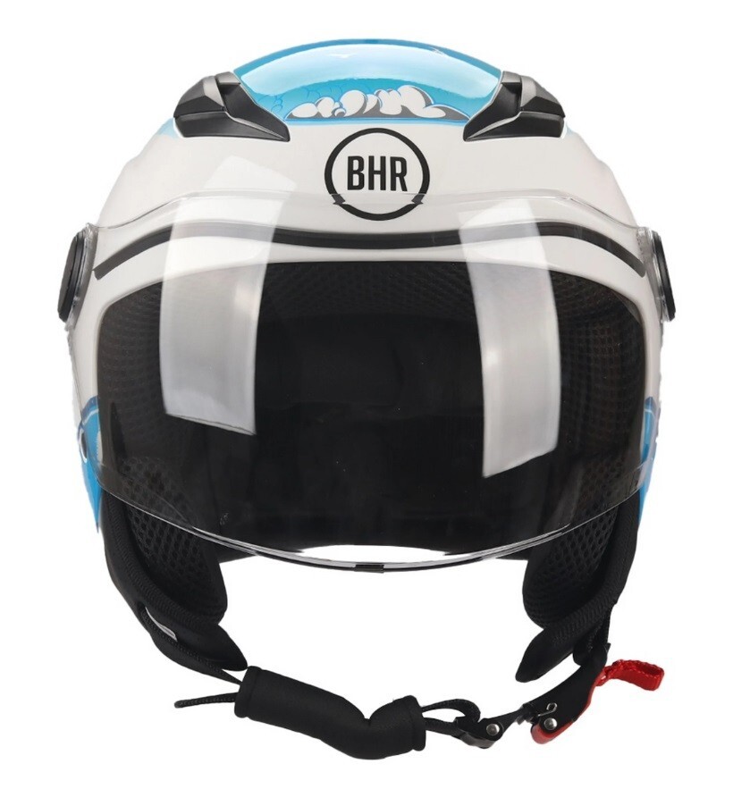 Casco Moto Per Bambini 48-55 Cm - Casco Jet Con Parasole, Chiusura Rapida E Interno Lavabile | Sicurezza Per Scooter
