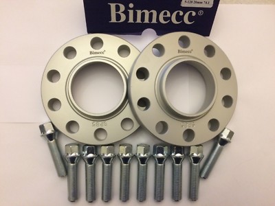15mm BIMECC SILBER ALU SPURVERBREITERUNG + SCHRAUBEN PASSEND FÜR 5X108 65,1 M12X1,25 CITROEN