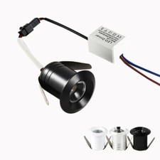 Mini 1W Recessed LED Ceiling Downlight Cabinet Spot Light Lamp 110V-240V DC12V