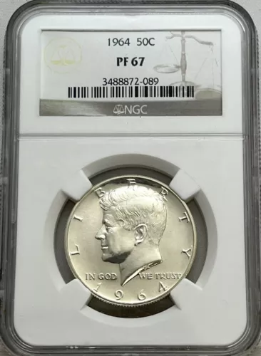 1964 Kennedy Half Dollar NGC PF 67