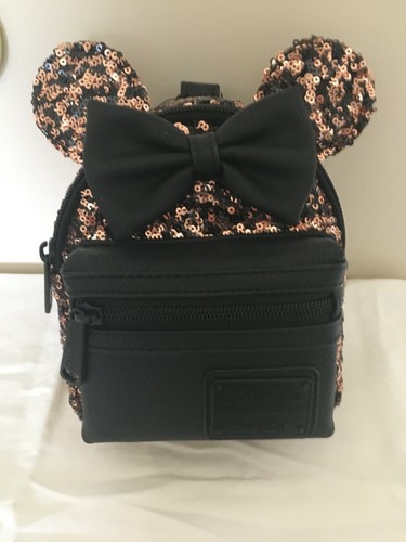 Disney Parks Minnie Bronze Black Sequin 