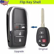 Upgrade Flip Key Shell 4B for Toyota Corolla Camry 2014 2015 2016 2017 2018 2019