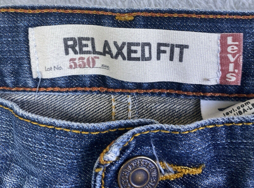 Levis 550 Jeans Men Sz 44x29 Blue Denim Relaxed Fit 100% Cotton Baggy Y2K VTG - Picture 8 of 15