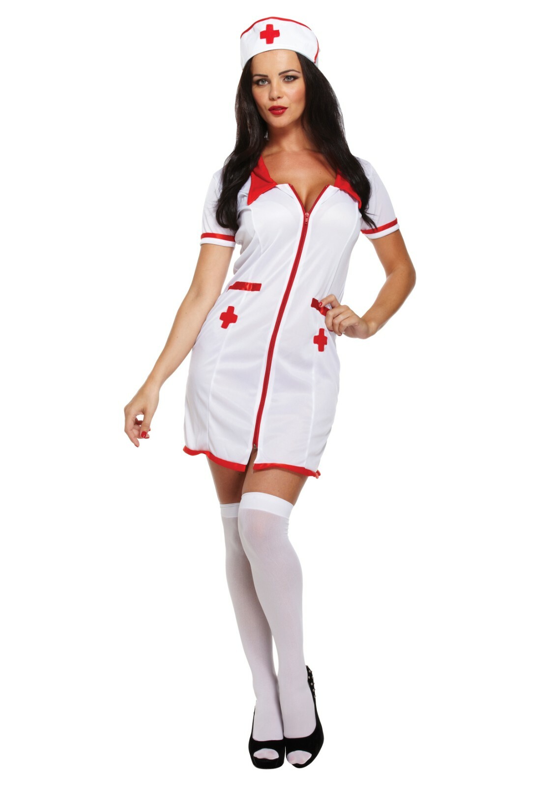 Sexy Krankenschwester Kostüm Halloween Karneval Fasching Kleid JGA