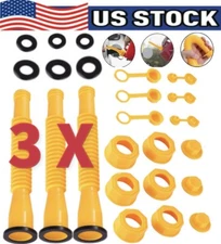 Gas Can Spout Replacement for Old Style Blitz Containers-2 Nozzles, Caps &