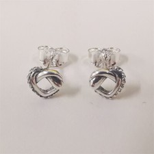 Pandora Knotted Hearts Stud Earrings 