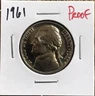 1961 Jefferson Nickel, 1 Proof Coin, Mintage: 3,028,144