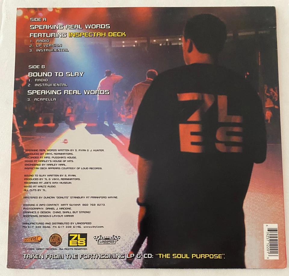 7L & ESOTERIC Speaking Real Words 12" CZARFACE Inspectah Deck Wu-Tang Hip Hop - Image 2 of 4