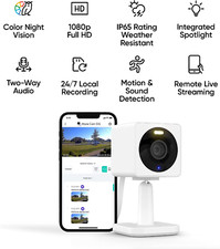 Cam OG Indoor/Outdoor 1080P Wi-Fi Smart Home Security Camera with Color Night...