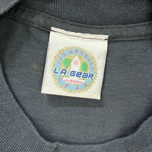 Vintage 1990 MICHAEL JACKSON Unstoppable Black MJ / L.A.GEAR Crew Neck T-Shirt - Picture 3 of 10