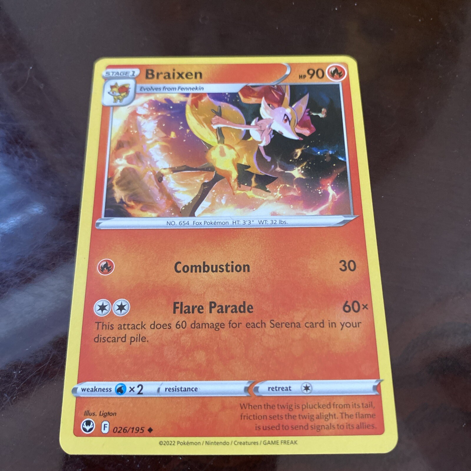 Braixen 026/195 Pokemon Card TCG TRADING CARD regular finish