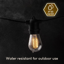 Black/White Dimmable Connectable LED Festoon String Lights Christmas Patio Xmas — image 6