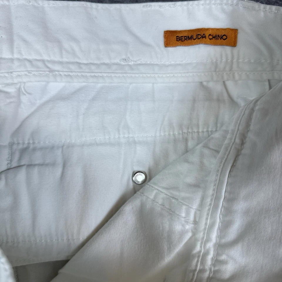 Pantalones Cortos Tory Burch Para Mujer 8 Botones Oro Blanco Bermudas Clásicos Preppy Foto 2 de 4