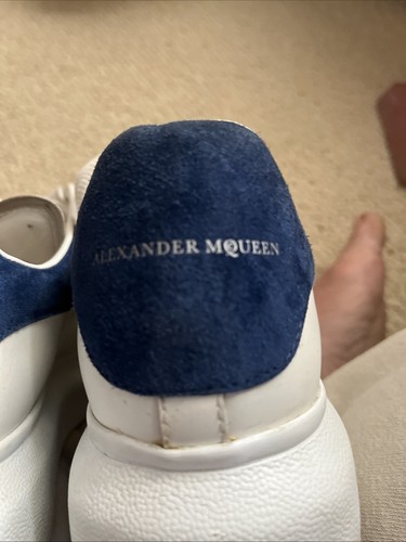 WMNS Alexander McQueen Oversized Sneaker White Blue Size 38 US 8 - Picture 8 of 11
