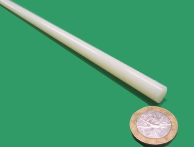 Barre Ronde Nylon 66 Naturel - Diamètre 3/8 Pouce (.375) X 60 Pouces De Long - Ensinger