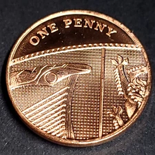 UNITED KINGDOM Great Britain ONE (1) PENNY COIN 2010 (QUEEN ELIZABETH II) UNC