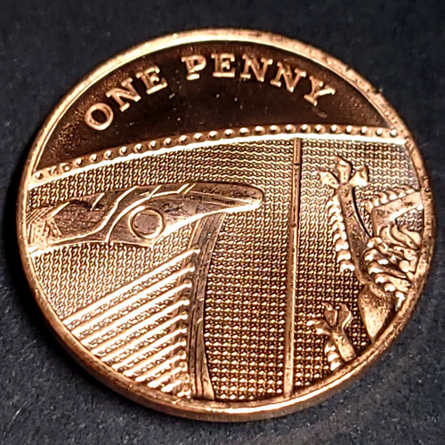UNITED KINGDOM Great Britain ONE (1) PENNY COIN 2010 (QUEEN ELIZABETH II) UNC