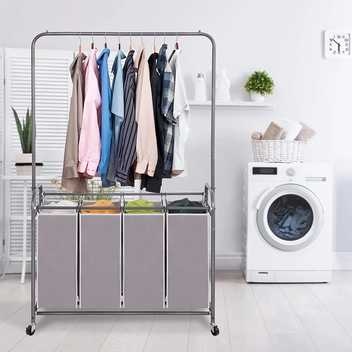 Laundry sorter with hanging rack new arrivals